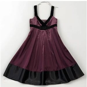 Banana Republic Purple and Black Midi Dress